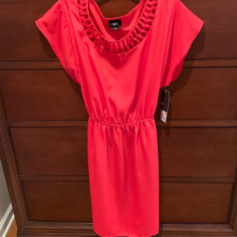 Red knee length dress-New with tags